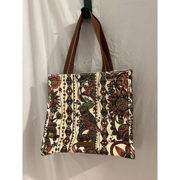 Sakroots Handbags - Sakroots Brown Owl Print I Dilated Lunch Bag 10x9x4.5